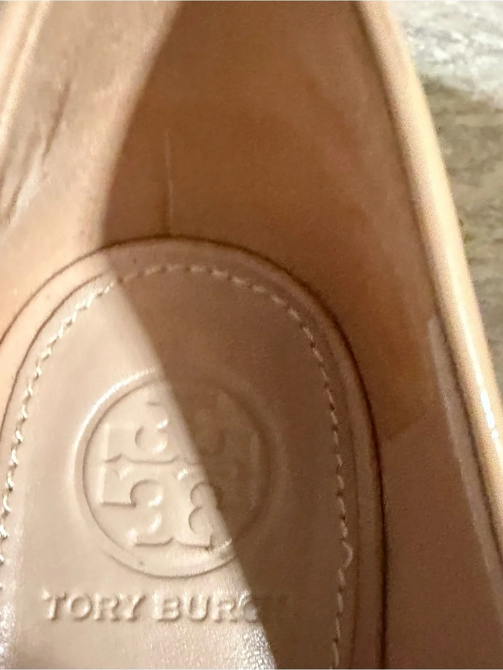 Tory Burch Gigi Beige and Black Cap-Toe 1-inch Heel Shoes